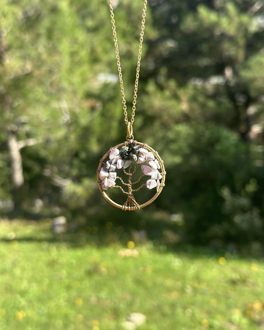 Tree of Life Necklace with Stones