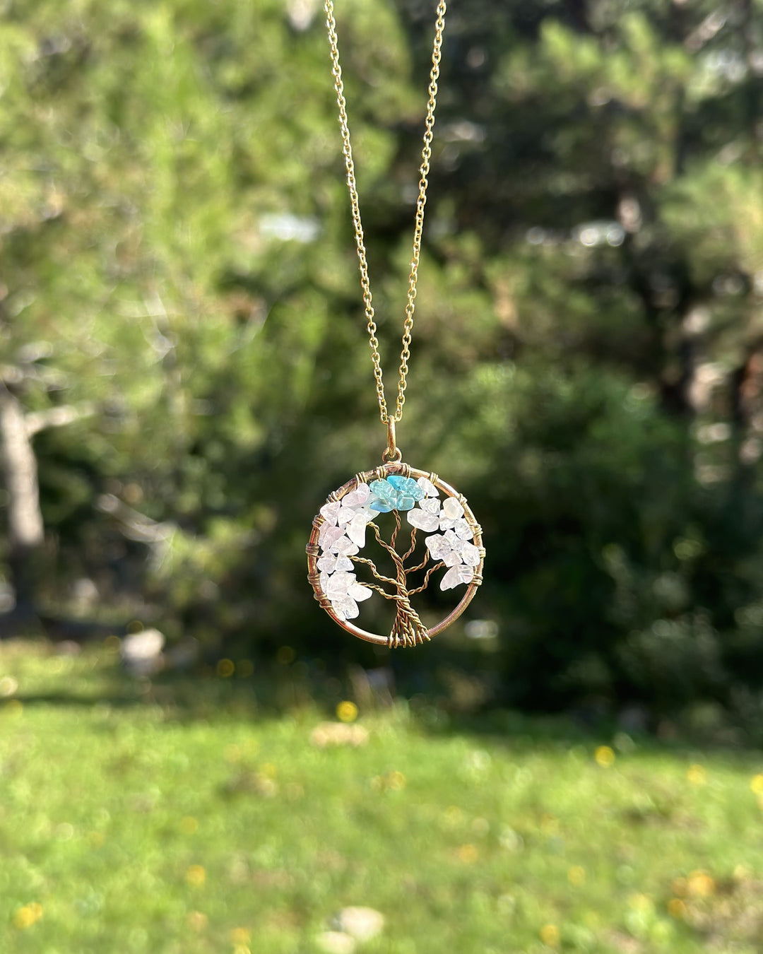 Tree of Life Necklace with Stones