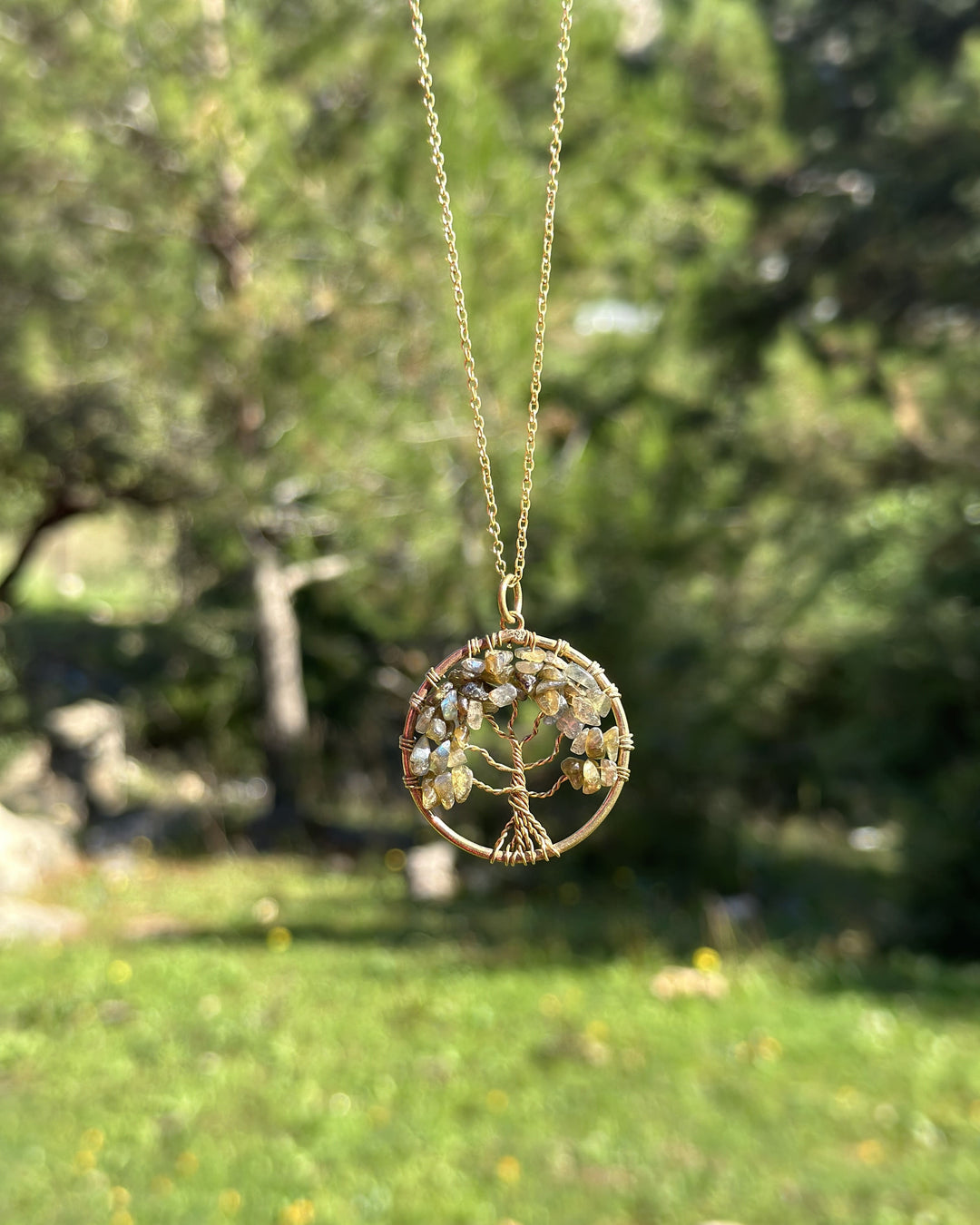 Tree of Life Neklace with Stones