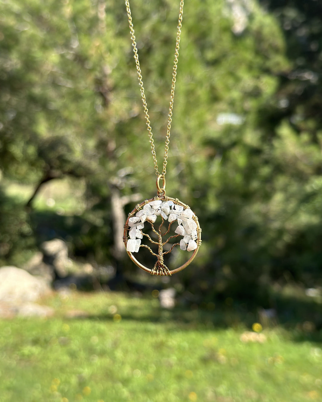 Tree of Life Necklace with Stones