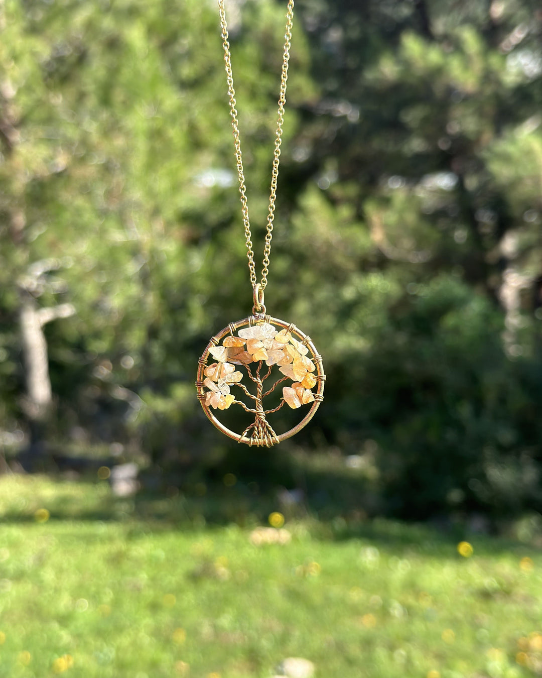 Tree of Life Necklace with Stones
