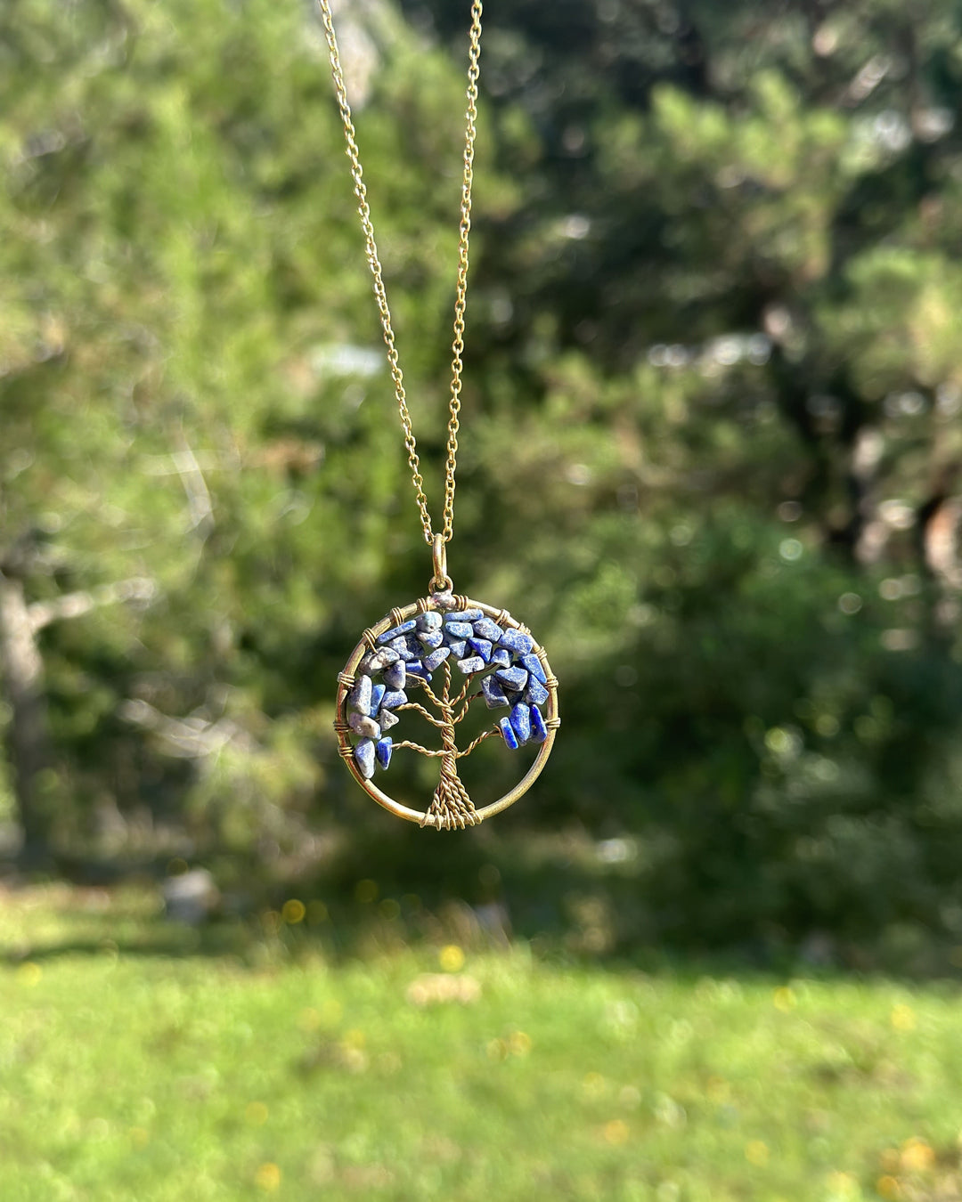Tree of Life Necklace with Stones