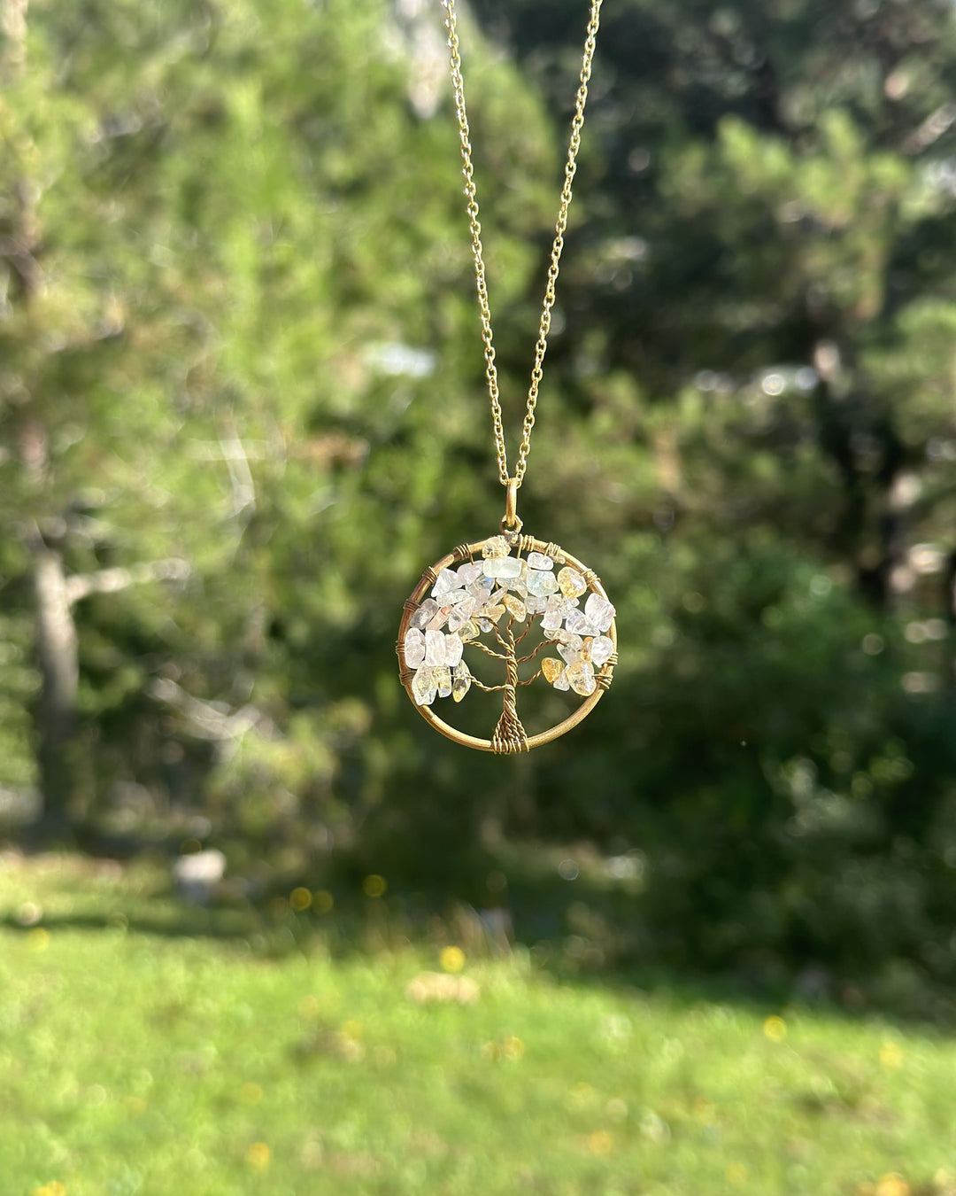 Tree of Life Necklace with Stones